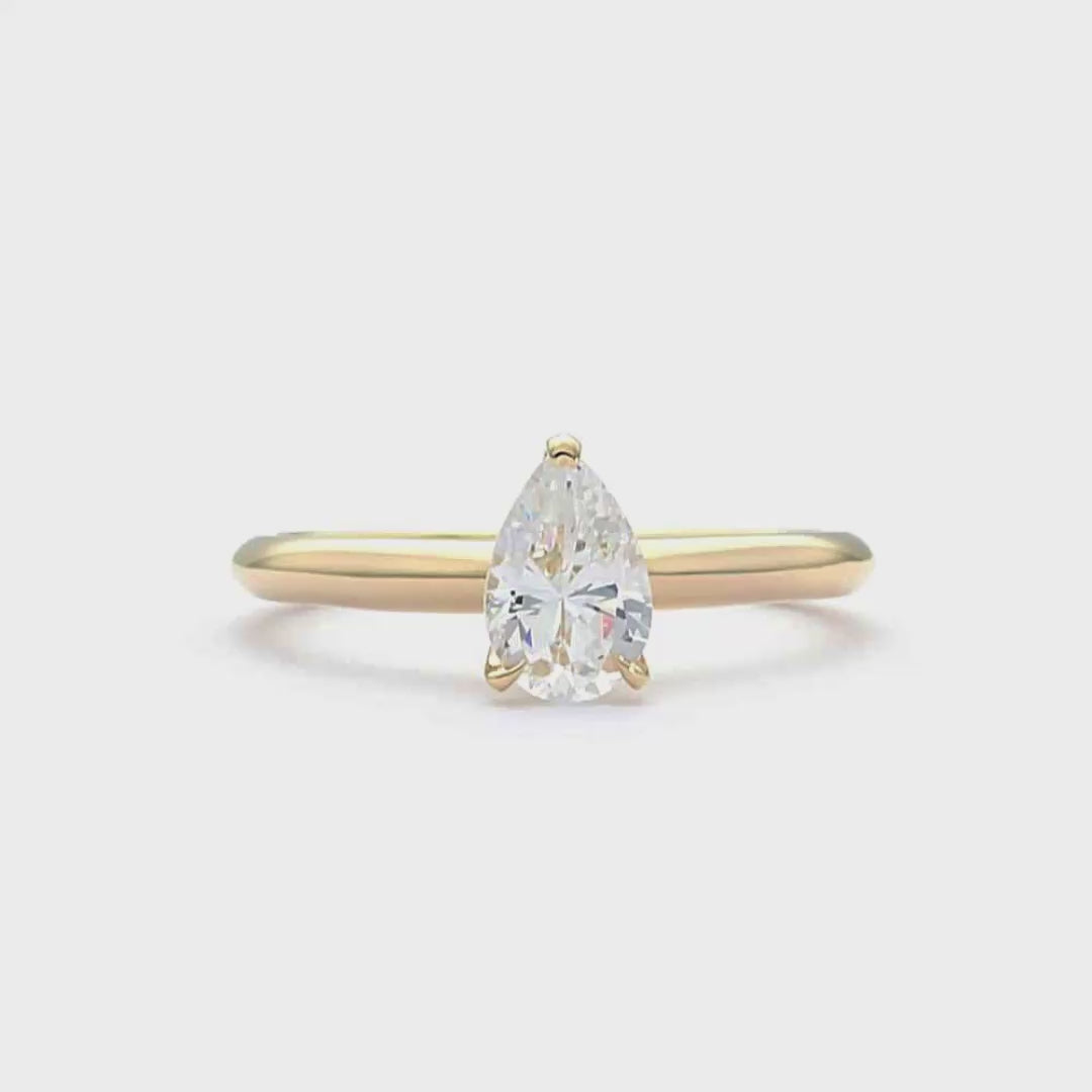 Lucy - Pear Cut 18ct White Gold Engagement Ring