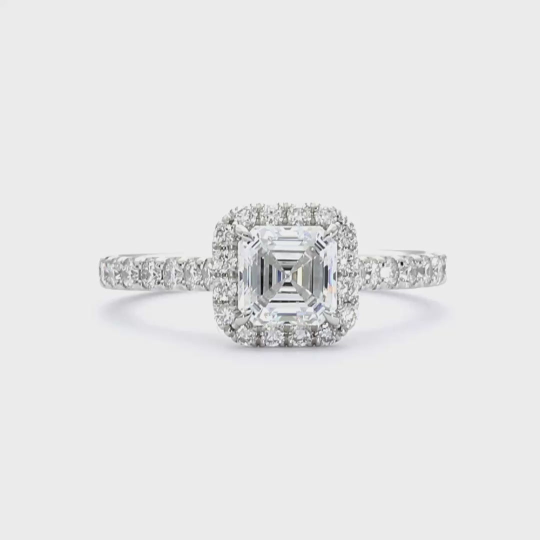 Jasmine - Radiant Cut Platinum Engagement Ring