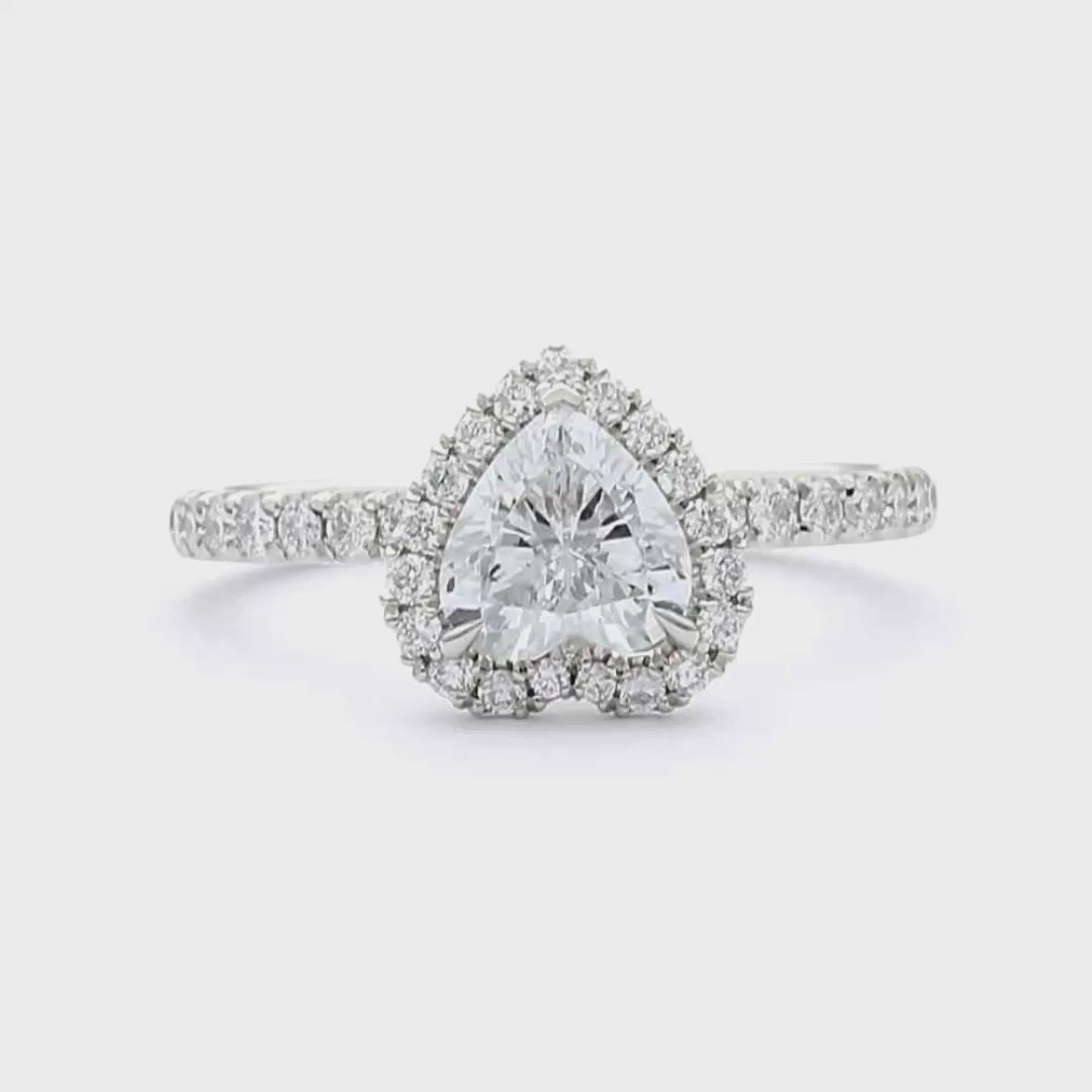Olivia Molly - Heart Cut 18ct White Gold Engagement Ring