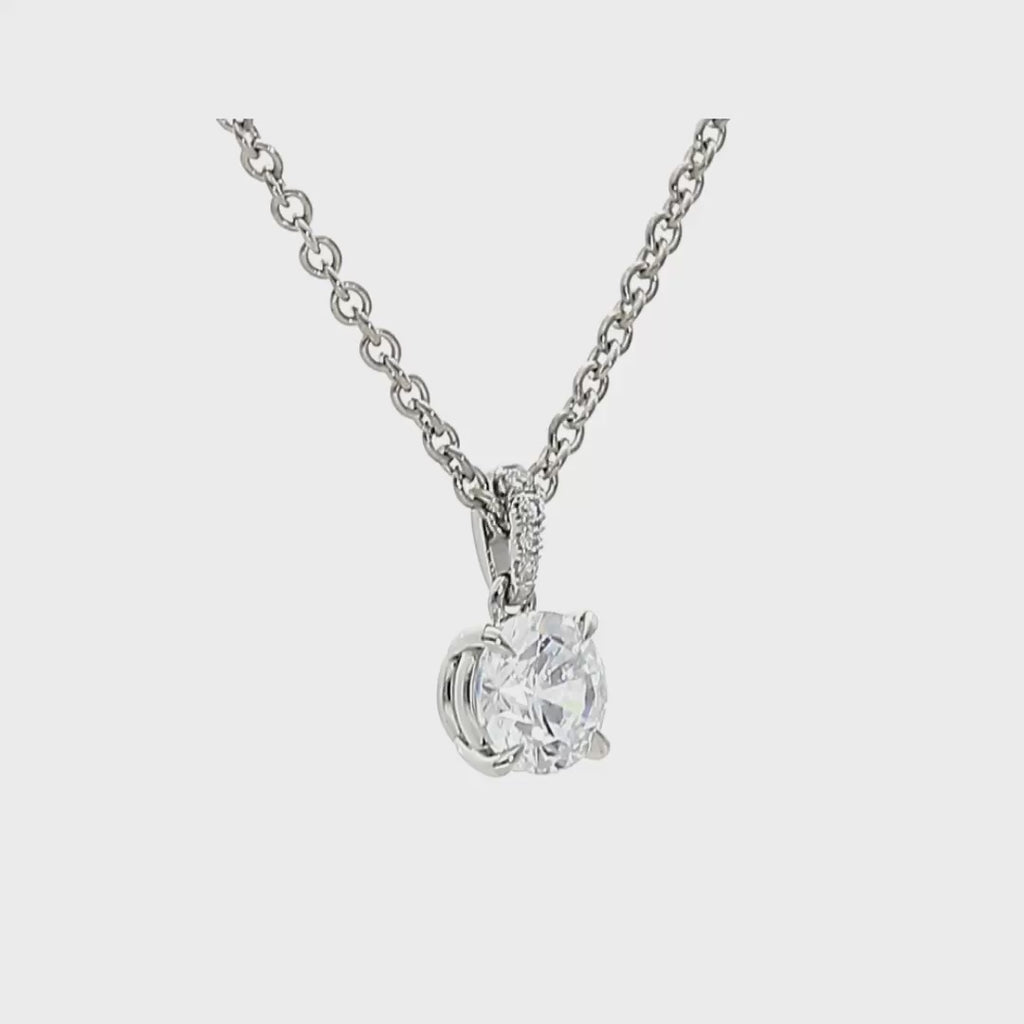 Cora - 0.01ct Diamond Necklace Platinum