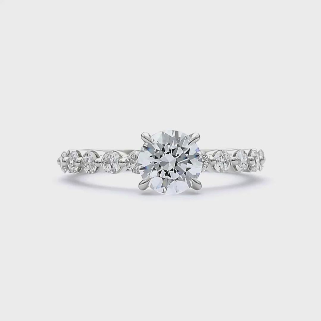 Margot - Round Cut 18ct White Gold Engagement Ring