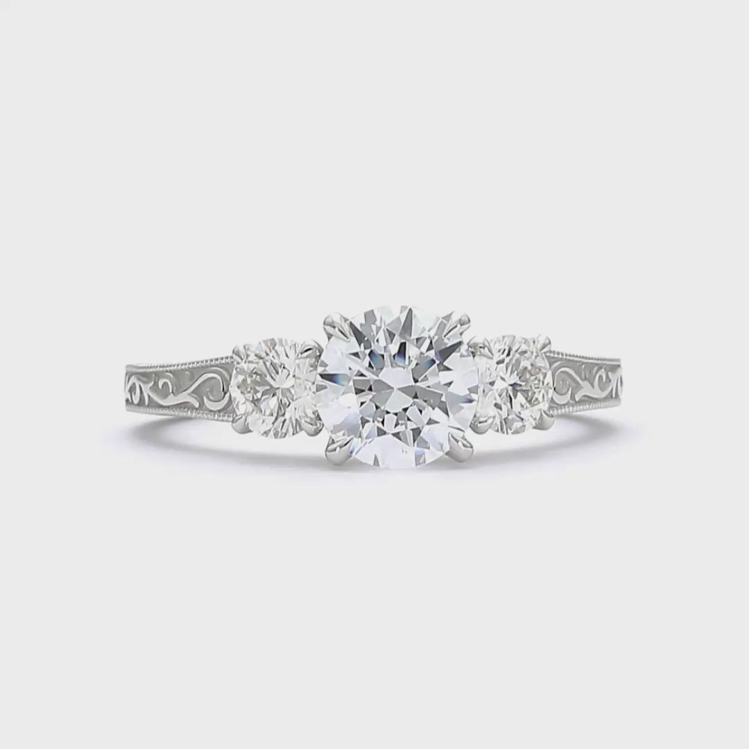 Victoria - Round Cut 18ct Yellow Gold Engagement Ring