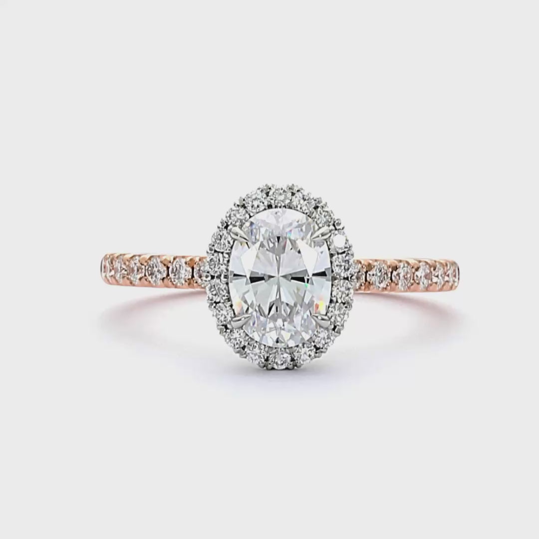 Georgina - Oval Cut 18ct Rose Gold Engagement Ring