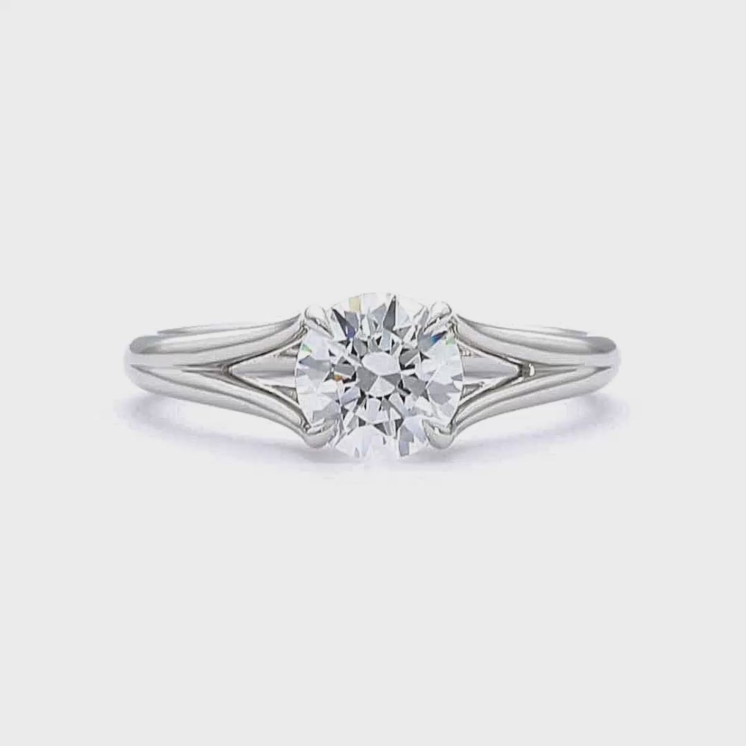 Camilla - Round Cut 18ct Rose Gold Engagement Ring