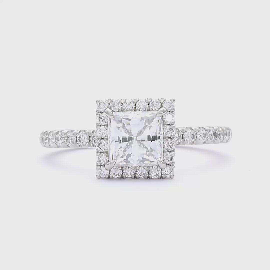 Olivia Molly - Princess Cut 18ct Yellow Gold Engagement Ring