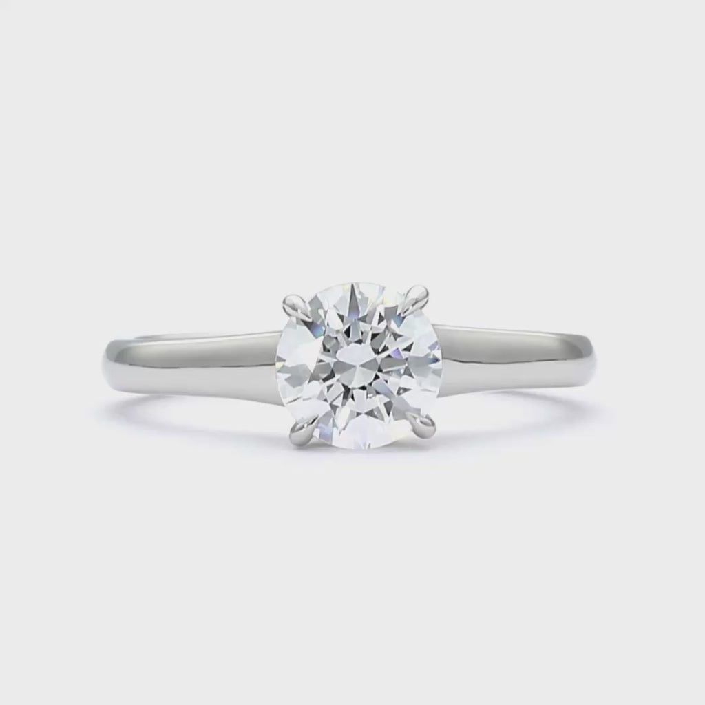 Sara - Round Cut 18ct White Gold Engagement Ring