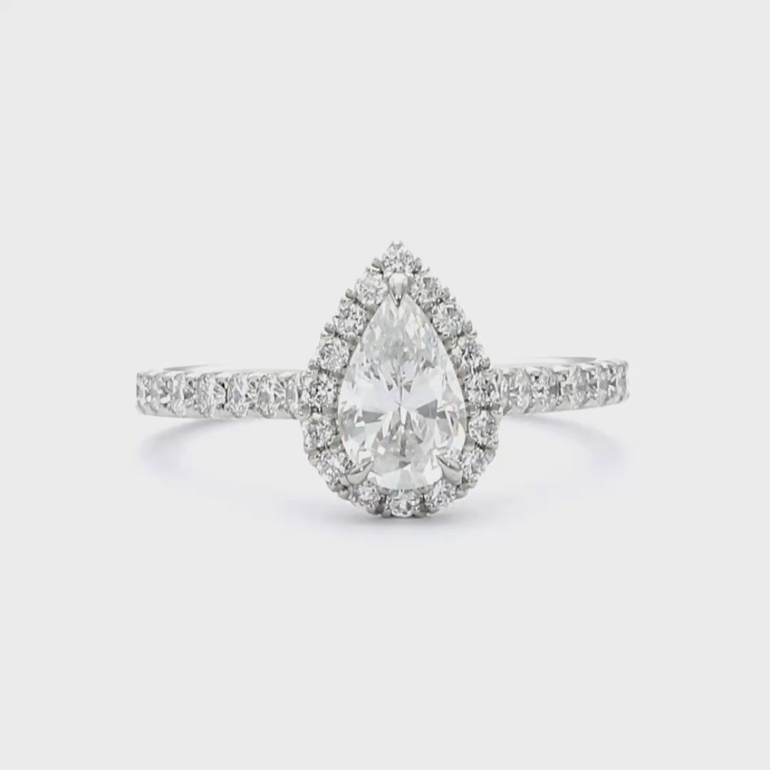 Jasmine - Pear Cut 18ct Yellow Gold Engagement Ring