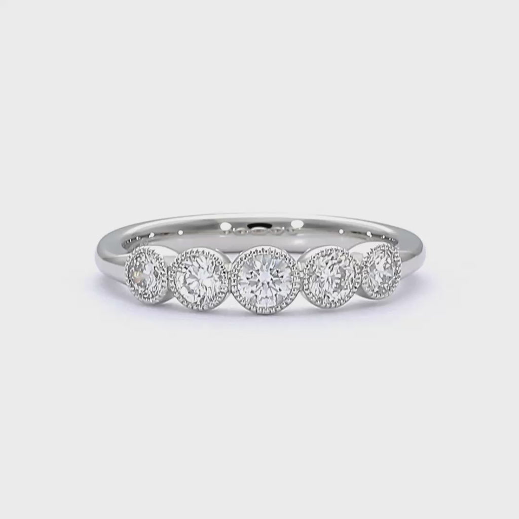 Ava - Platinum Natural Diamond Wedding Ring