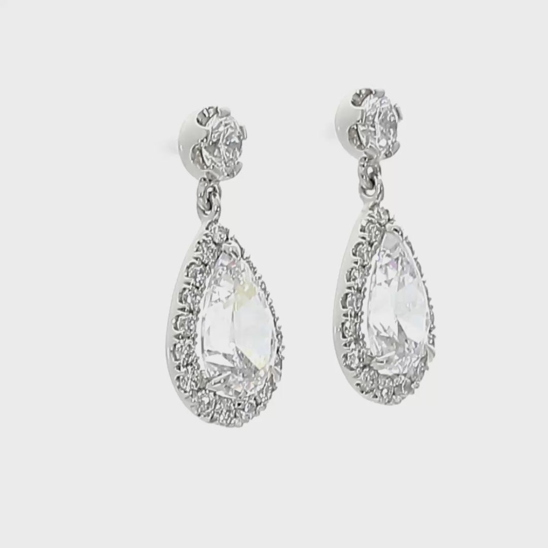 Arianna - .25ct Pear Cut Diamond Earrings 18ct Yellow Gold