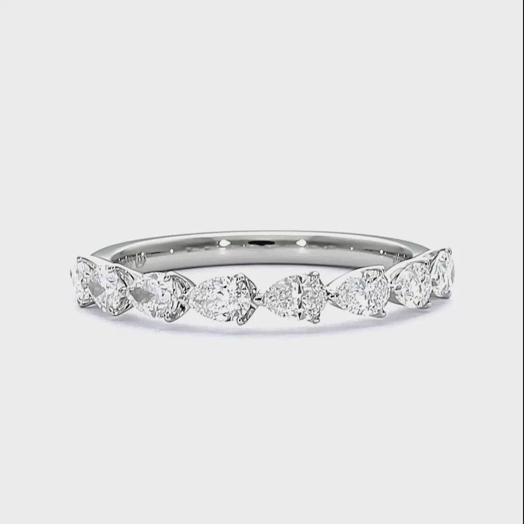 Aaliyah - 18ct White Gold Natural Diamond Wedding Ring