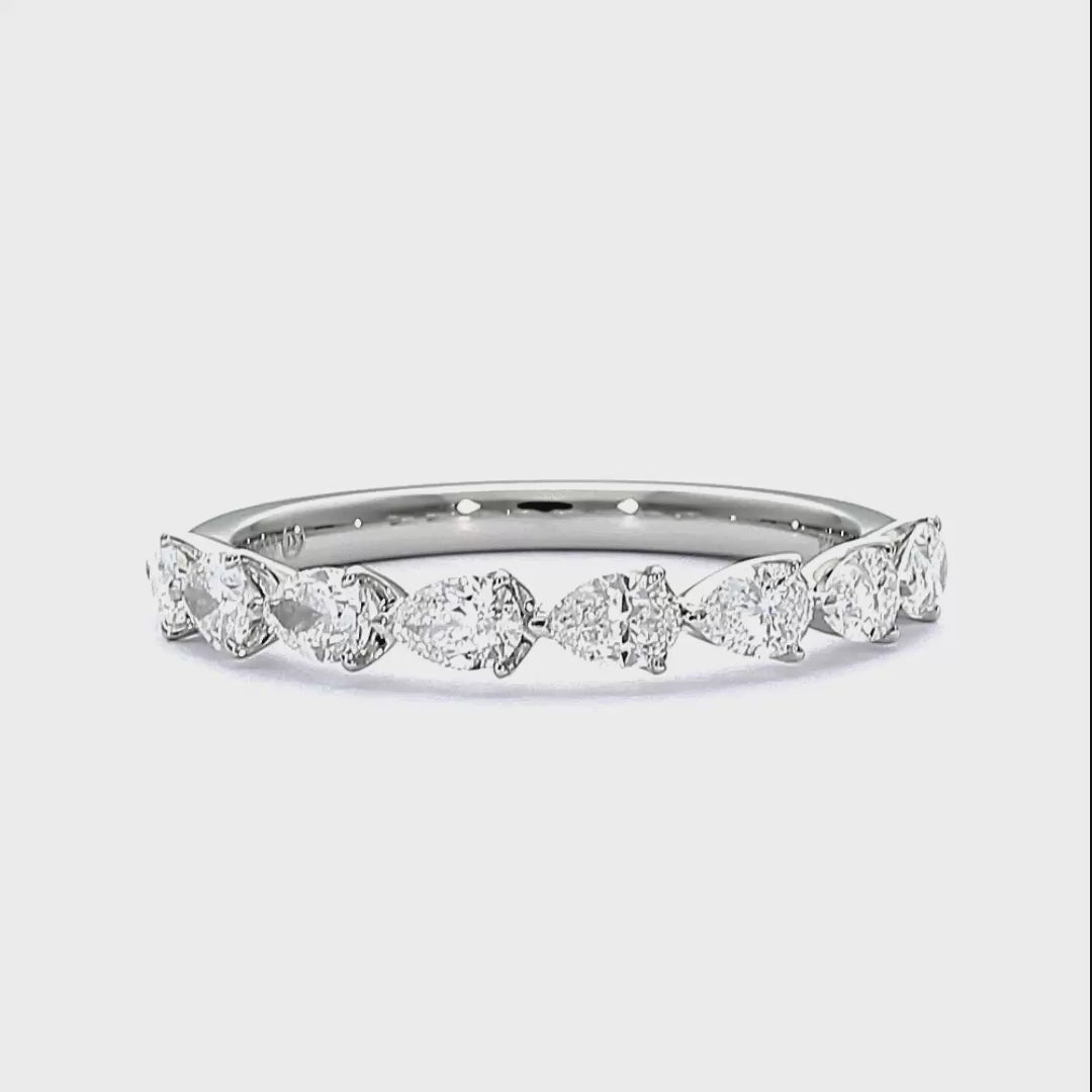 Aaliyah - 18ct White Gold Natural Diamond Wedding Ring