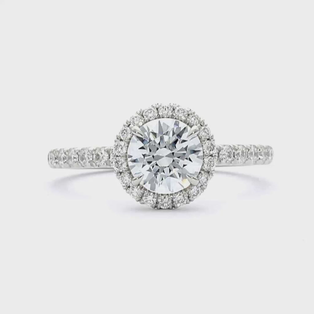 Olivia Molly - Round Cut 18ct White Gold Engagement Ring