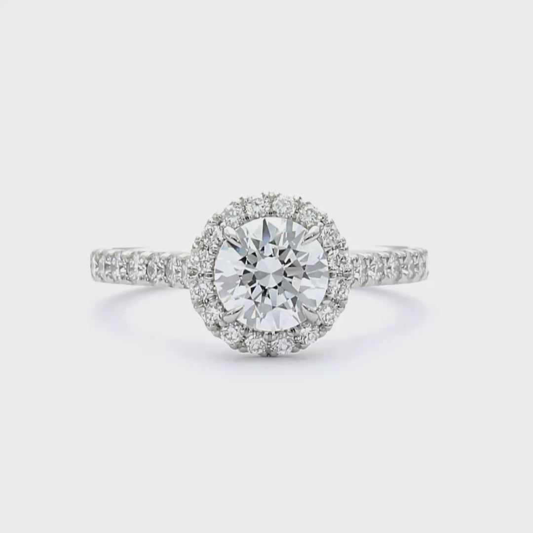 Jasmine - Round Cut 18ct Rose Gold Engagement Ring