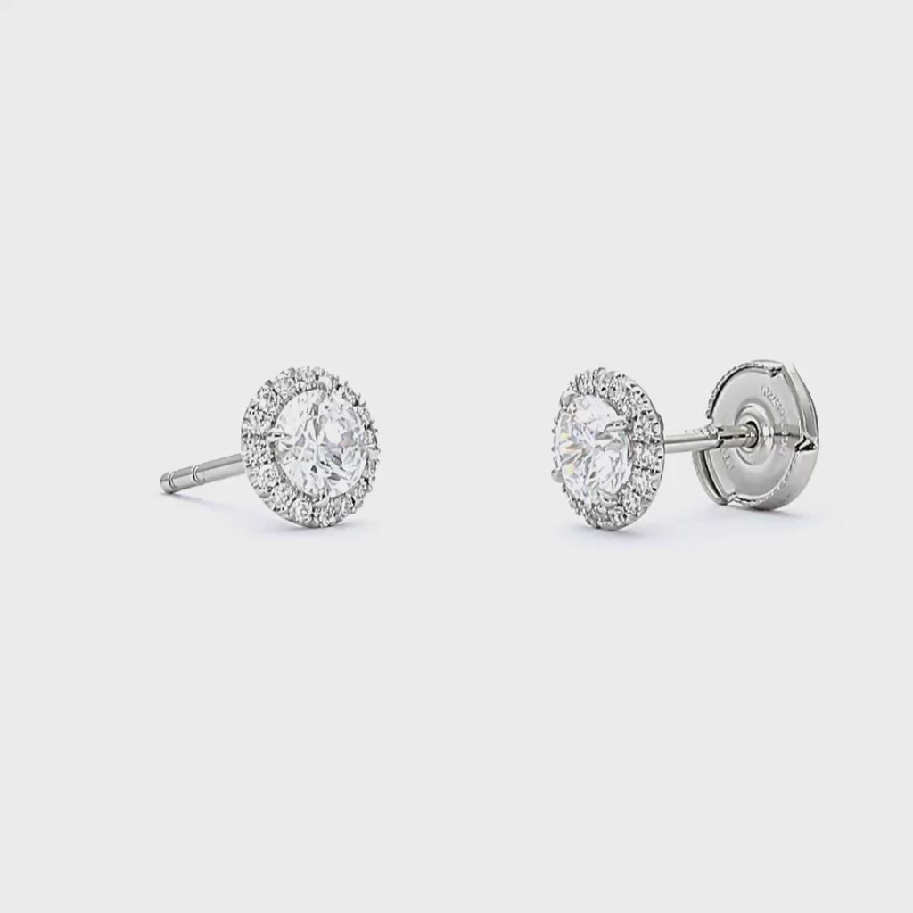 Savannah - .18ct Round Cut Diamond Earrings 18ct Rose Gold