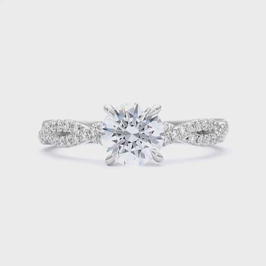Ivy - Round Cut 18ct Rose Gold Engagement Ring