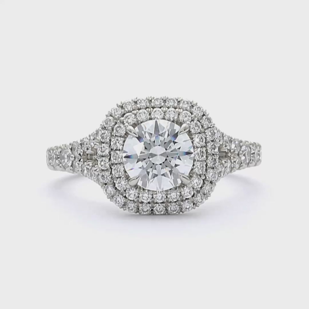 Sophia - Round Cut Platinum Engagement Ring