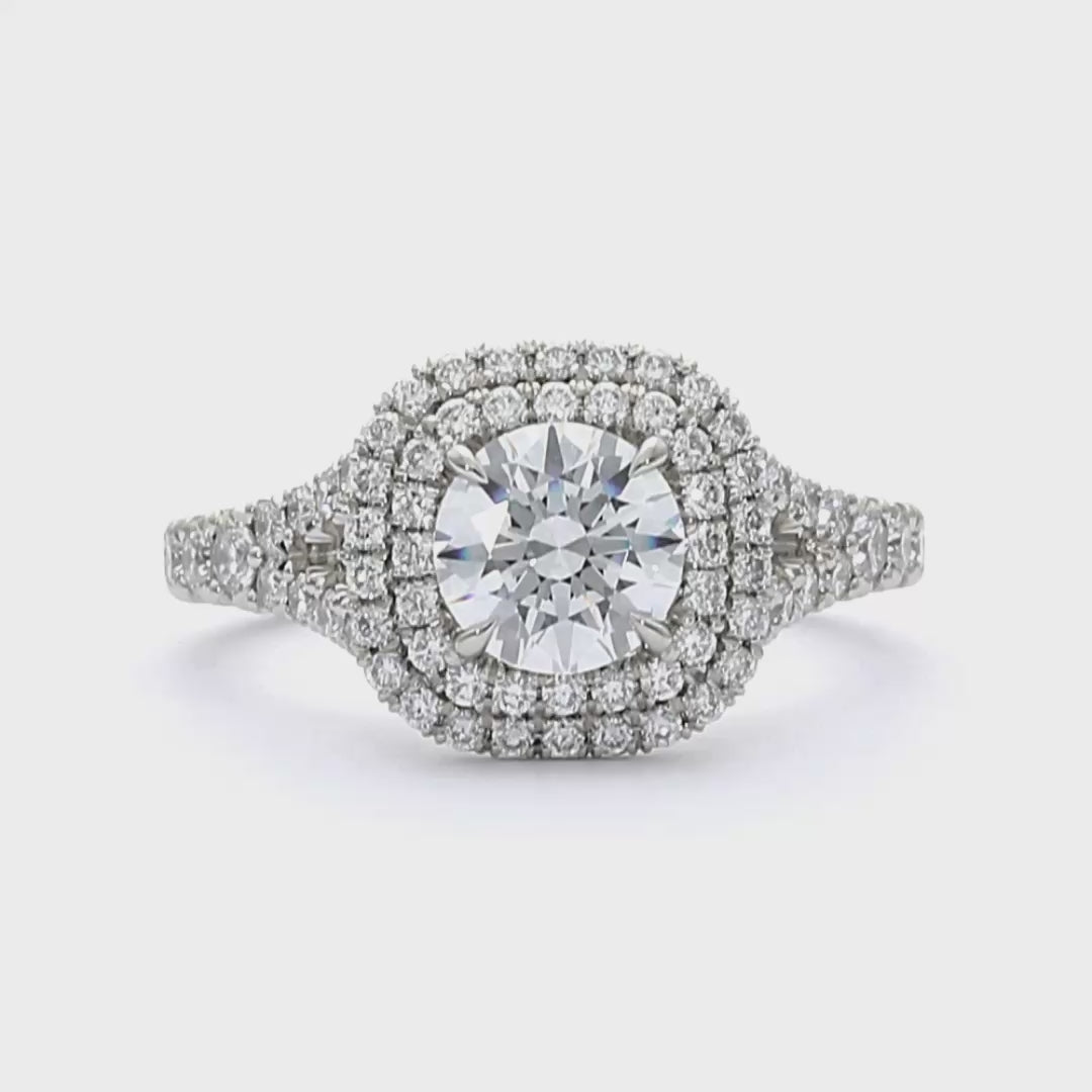 Sophia - Round Cut Platinum Engagement Ring