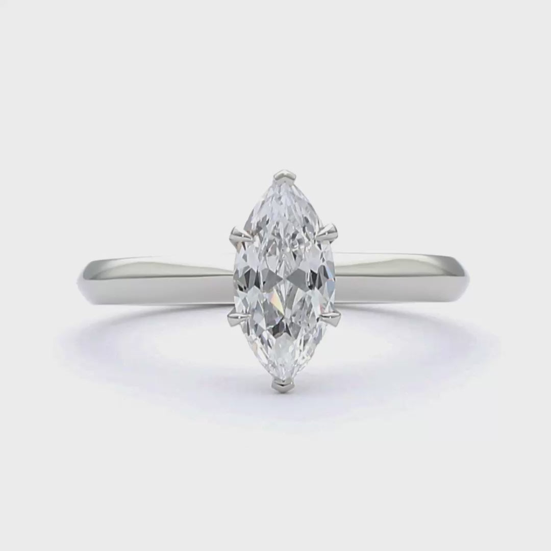 Jessica - Marquise Cut Platinum Engagement Ring