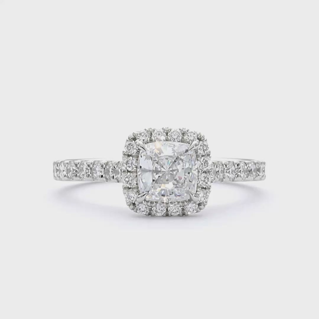 Jasmine - Cushion Cut 18ct Rose Gold Engagement Ring
