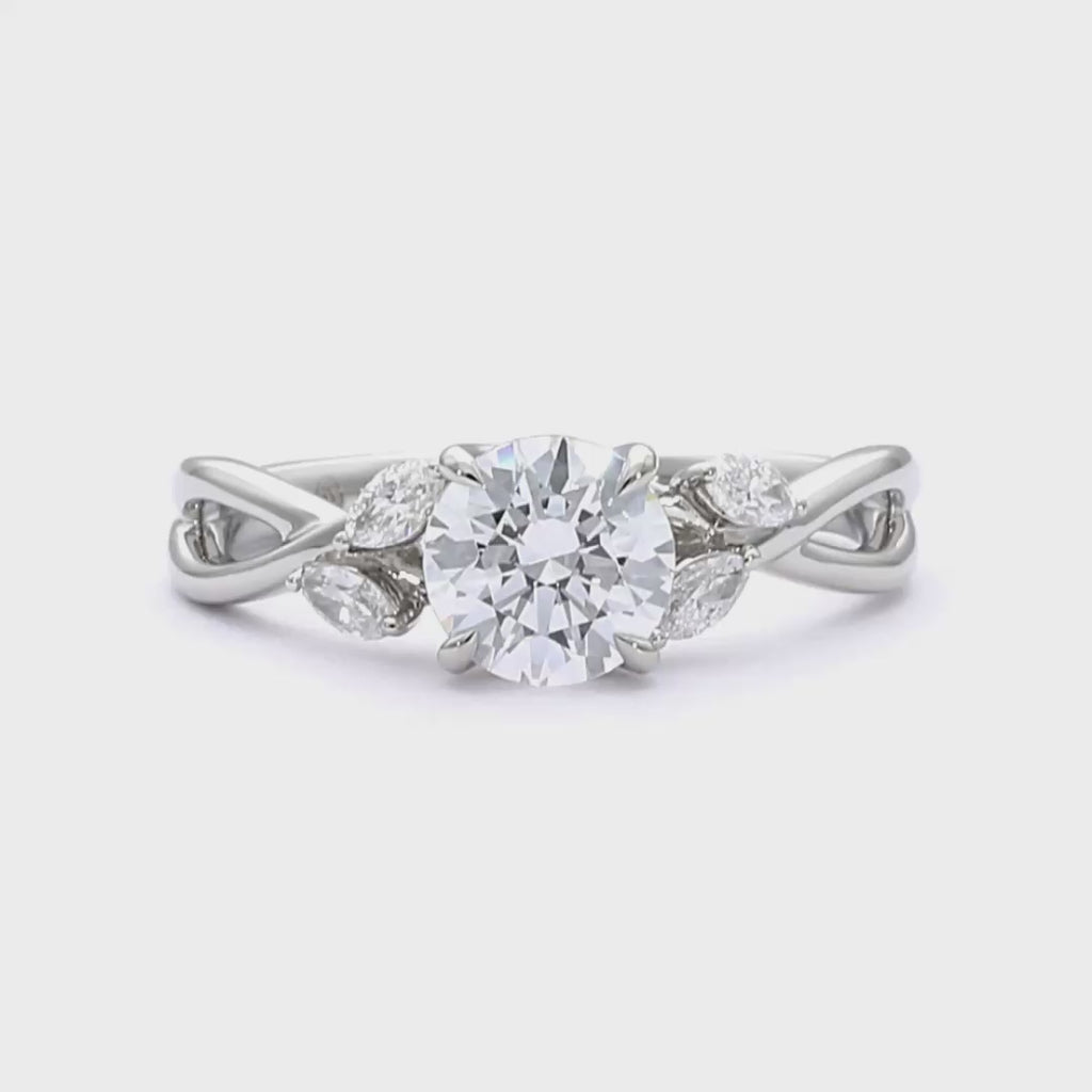 Rosalie - Round Cut Platinum Engagement Ring