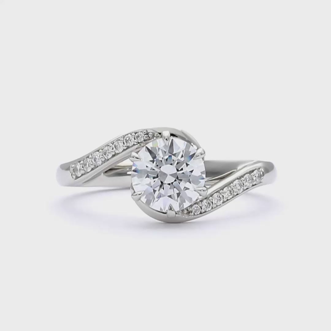 Mila - Round Cut 18ct Yellow Gold Engagement Ring