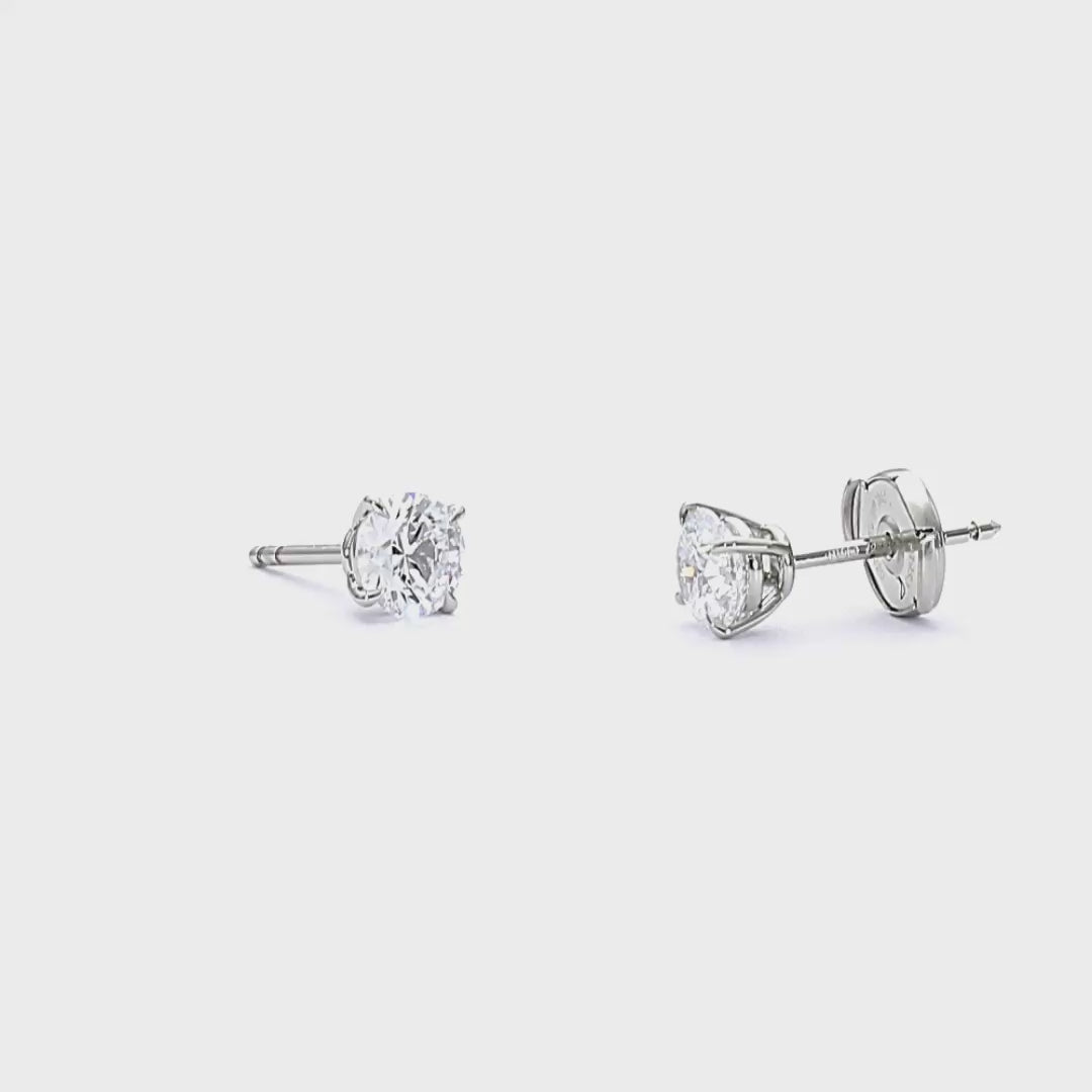 Lillian - 18ct Round Cut Diamond Earrings 18ct Yellow Gold