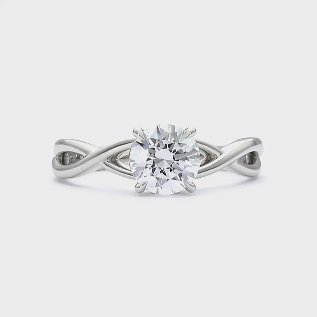 Vanessa - Round Cut 18ct White Gold Engagement Ring