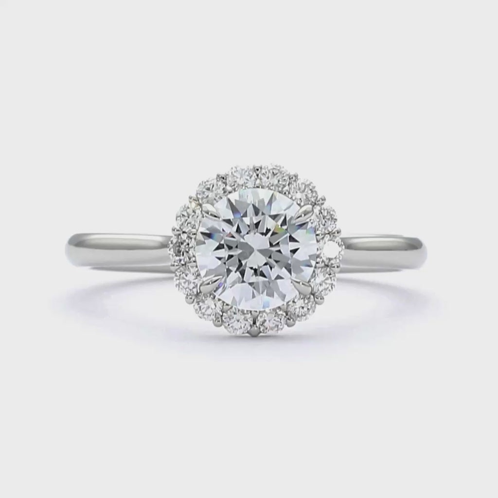 Georgina - Round Cut 18ct White Gold Engagement Ring