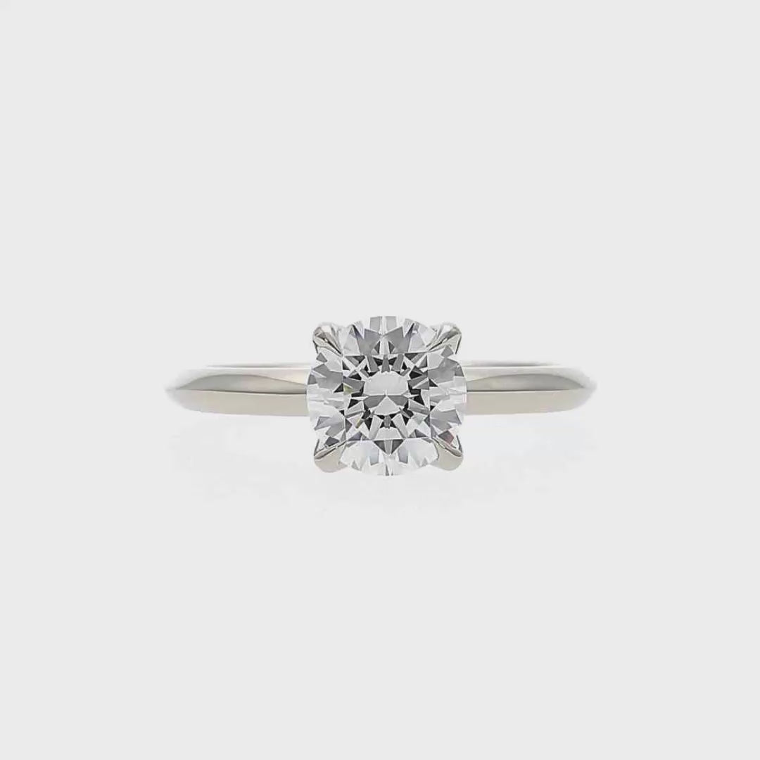Nancy - Round Cut Platinum Engagement Ring