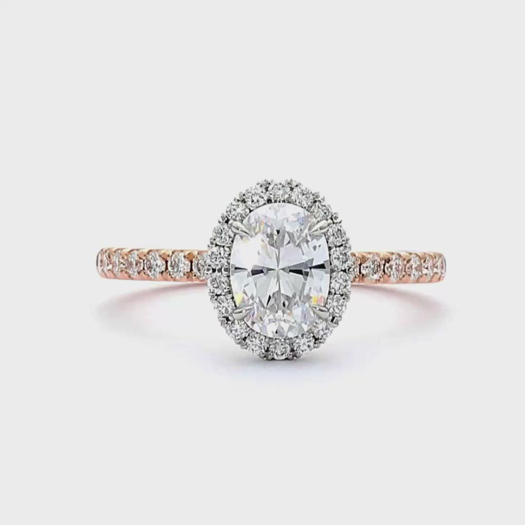 Olivia Molly - Oval Cut 18ct Yellow Gold Engagement Ring