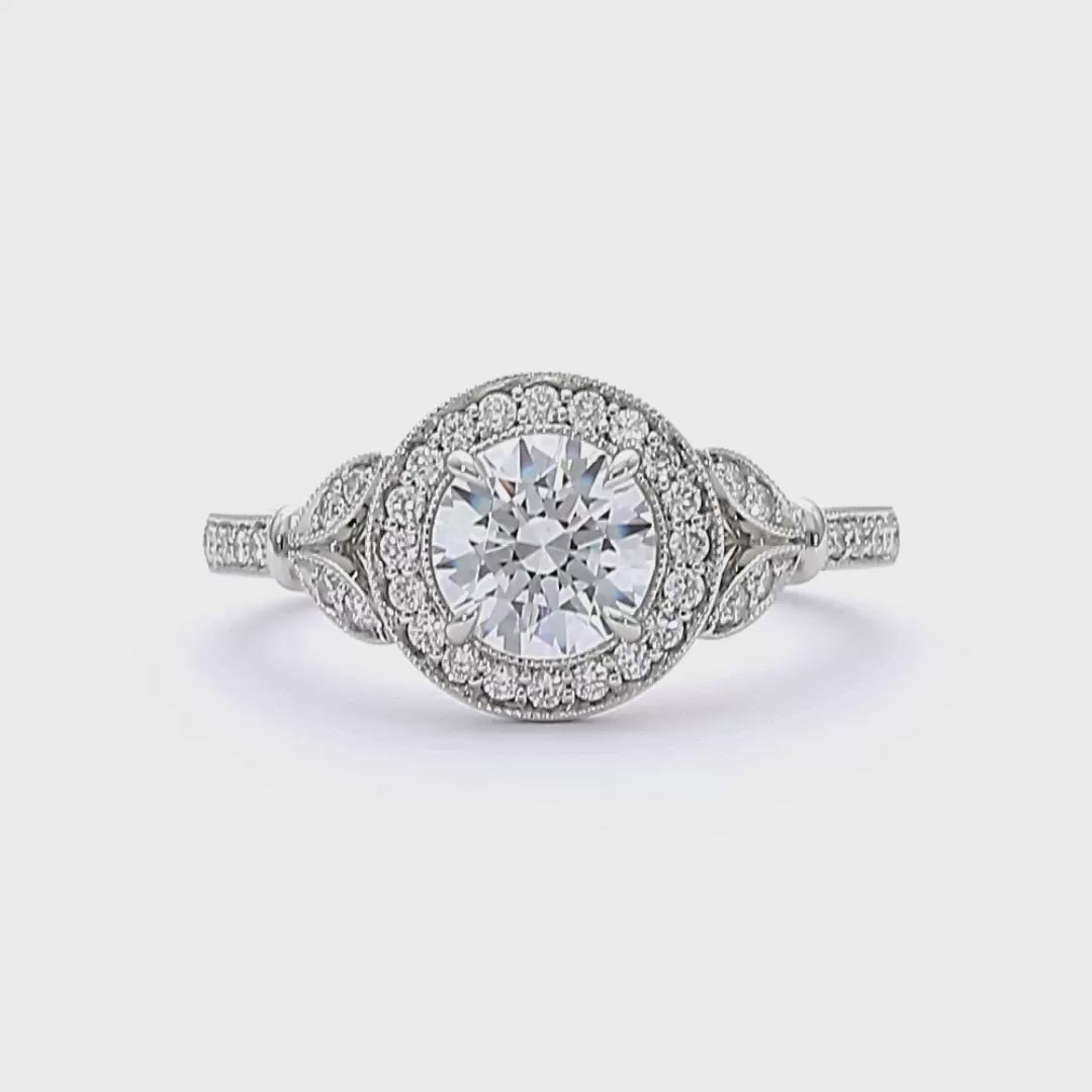 Audrey - Round Cut Platinum Engagement Ring