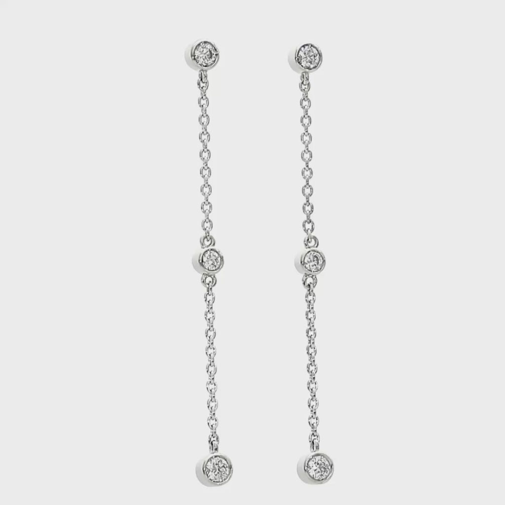 Autumn - .22ct Natural Diamond Earrings 18ct White Gold