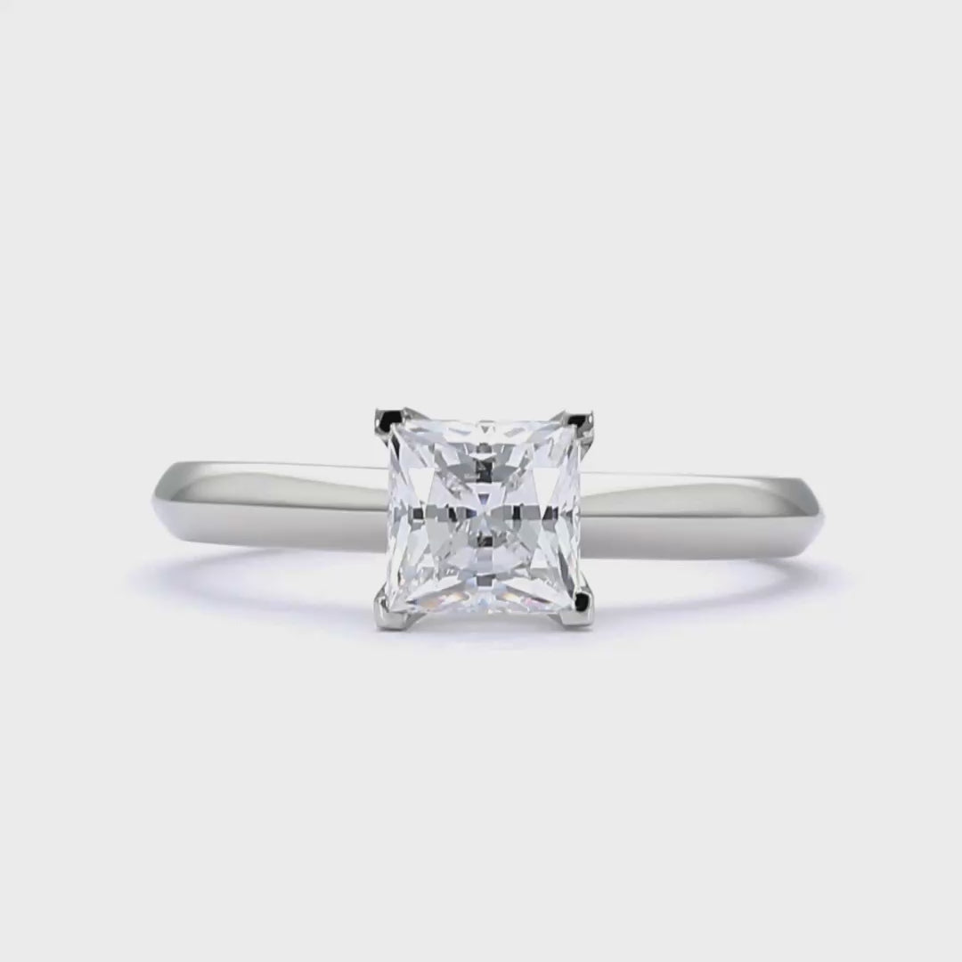 Jessica - Princess Cut Platinum Engagement Ring
