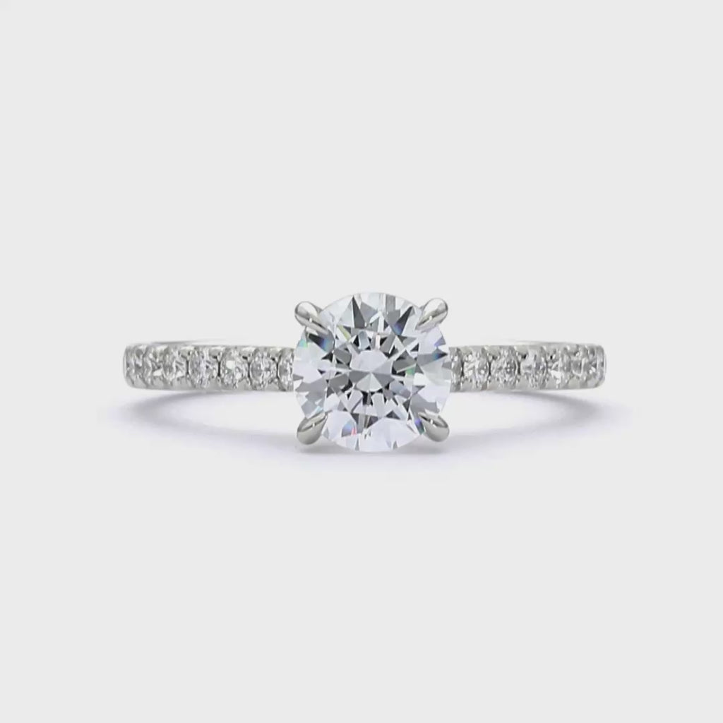 Jemma - Round Cut 18ct White Gold Engagement Ring