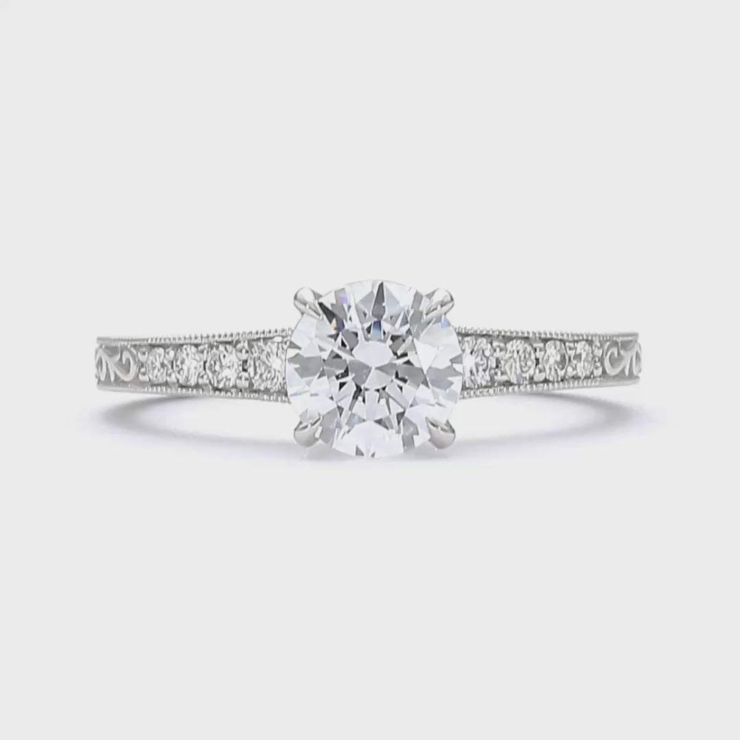 Louise - Round Cut 18ct Yellow Gold Engagement Ring