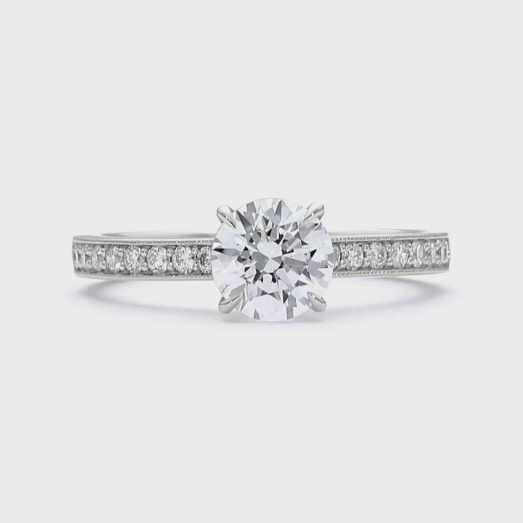 Emma - Round Cut Platinum Engagement Ring