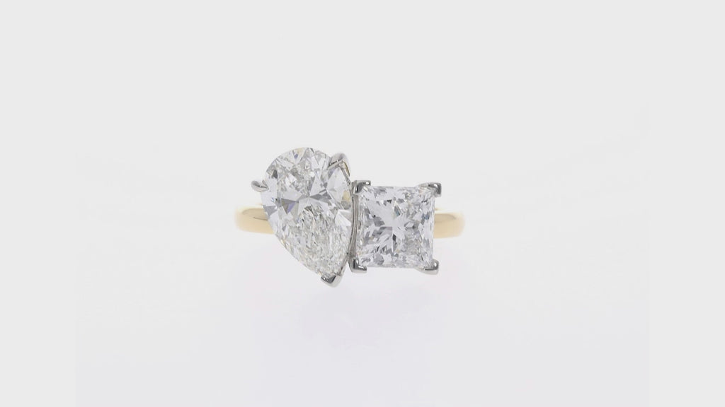 Rata - Pear & Princess Cut 18ct Yellow Gold Engagement Ring