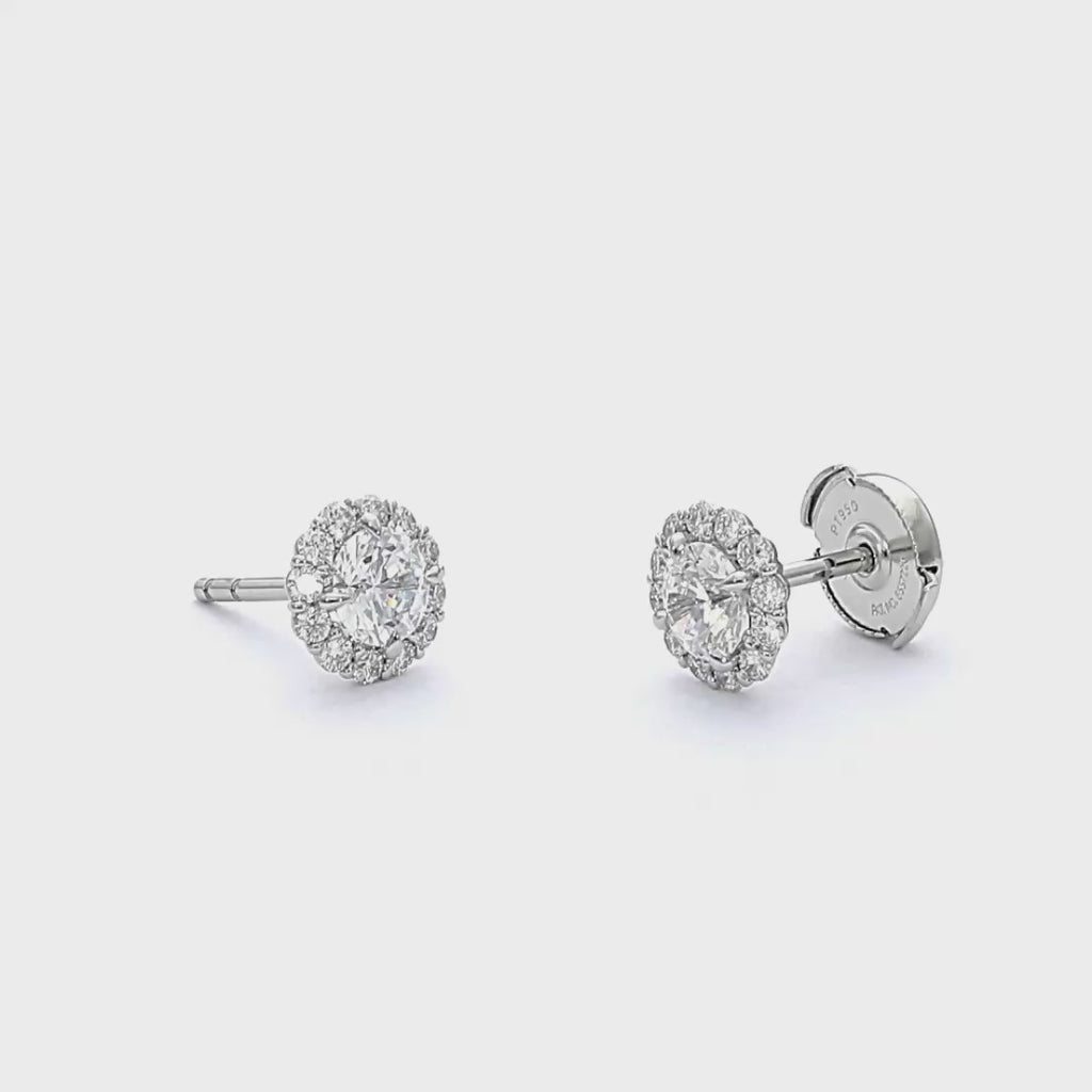 Cassandra - .36ct Round Cut Diamond Earrings 18ct White Gold