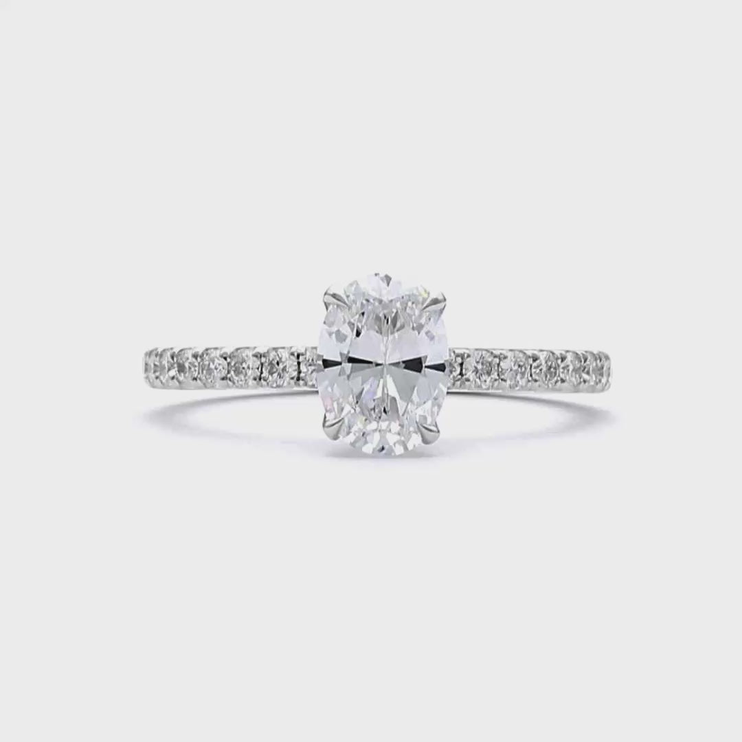 Phoebe - Oval Cut Platinum Engagement Ring