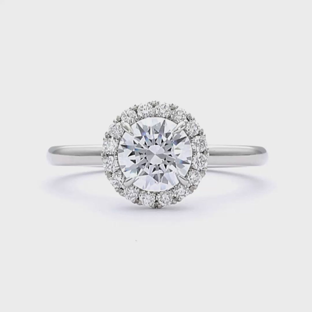 Kitty - Round Cut 18ct White Gold Engagement Ring