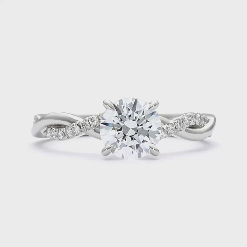 Zinnia - Round Cut 18ct Yellow Gold Engagement Ring