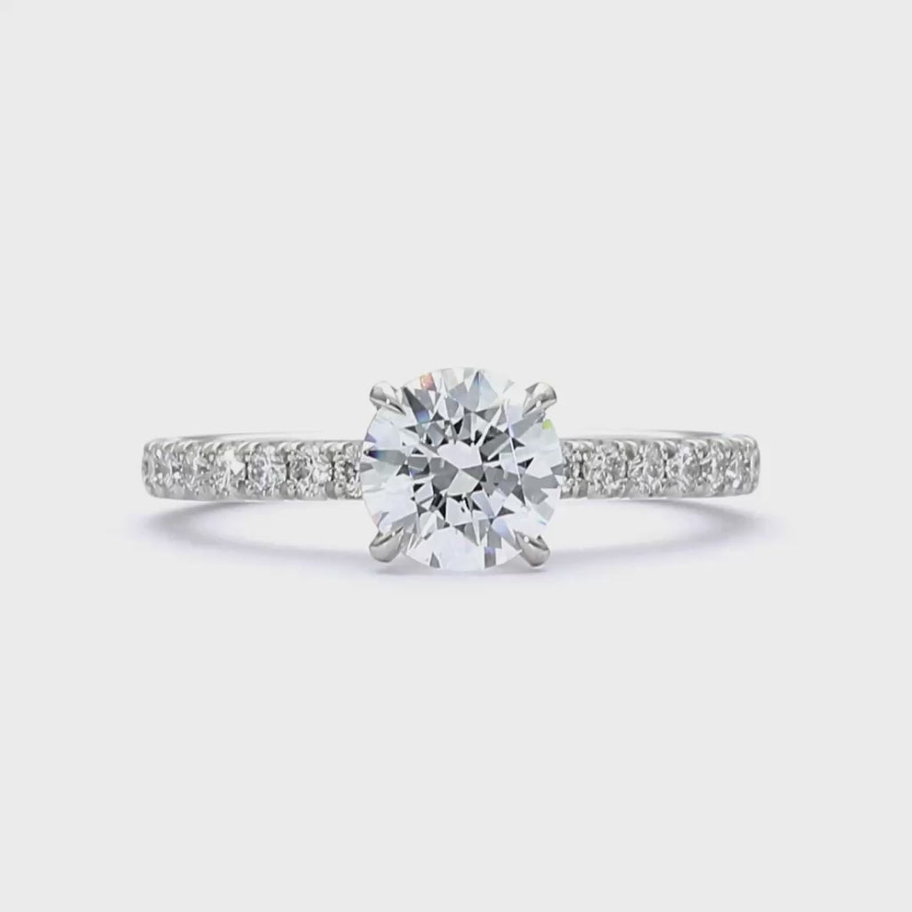 Maddison - Round Cut 18ct White Gold Engagement Ring