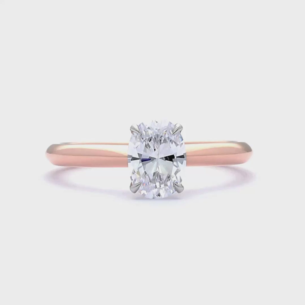 Lucy - Oval Cut Platinum Engagement Ring