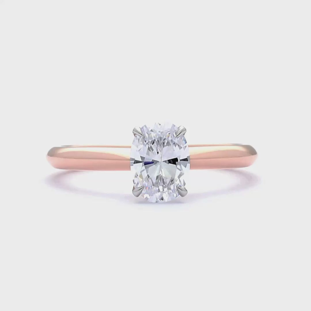 Lucy - Oval Cut Platinum Engagement Ring