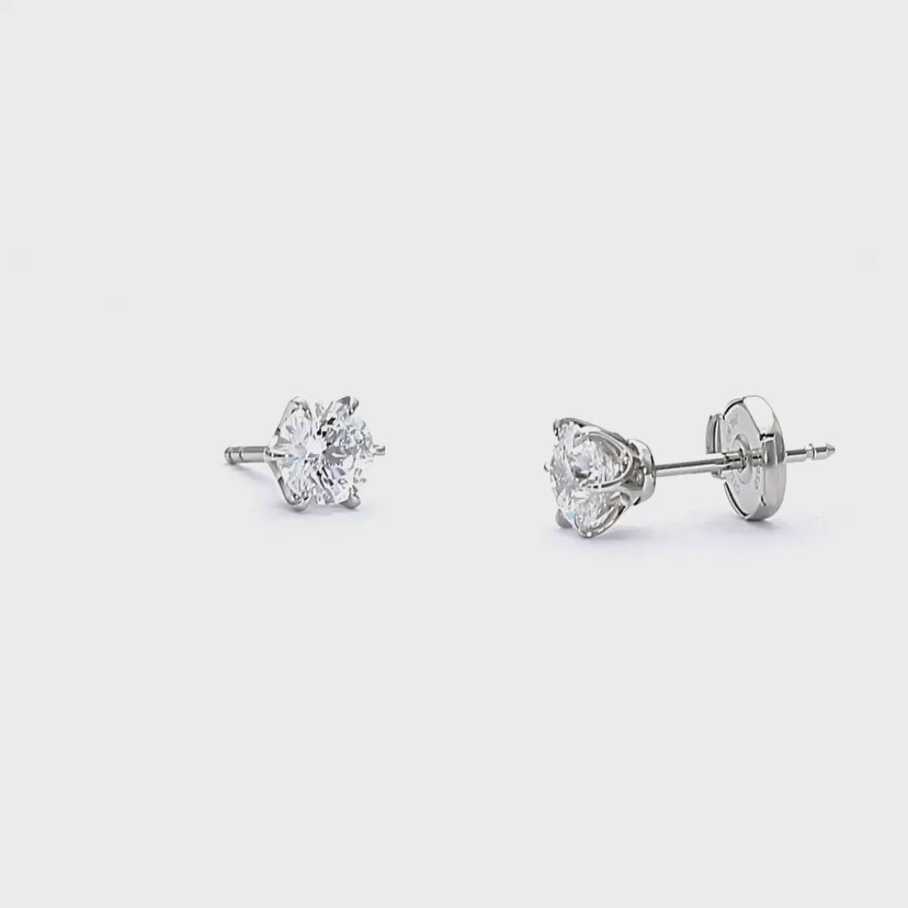 Layla - 18ct Round Cut Diamond Earrings 18ct Yellow Gold