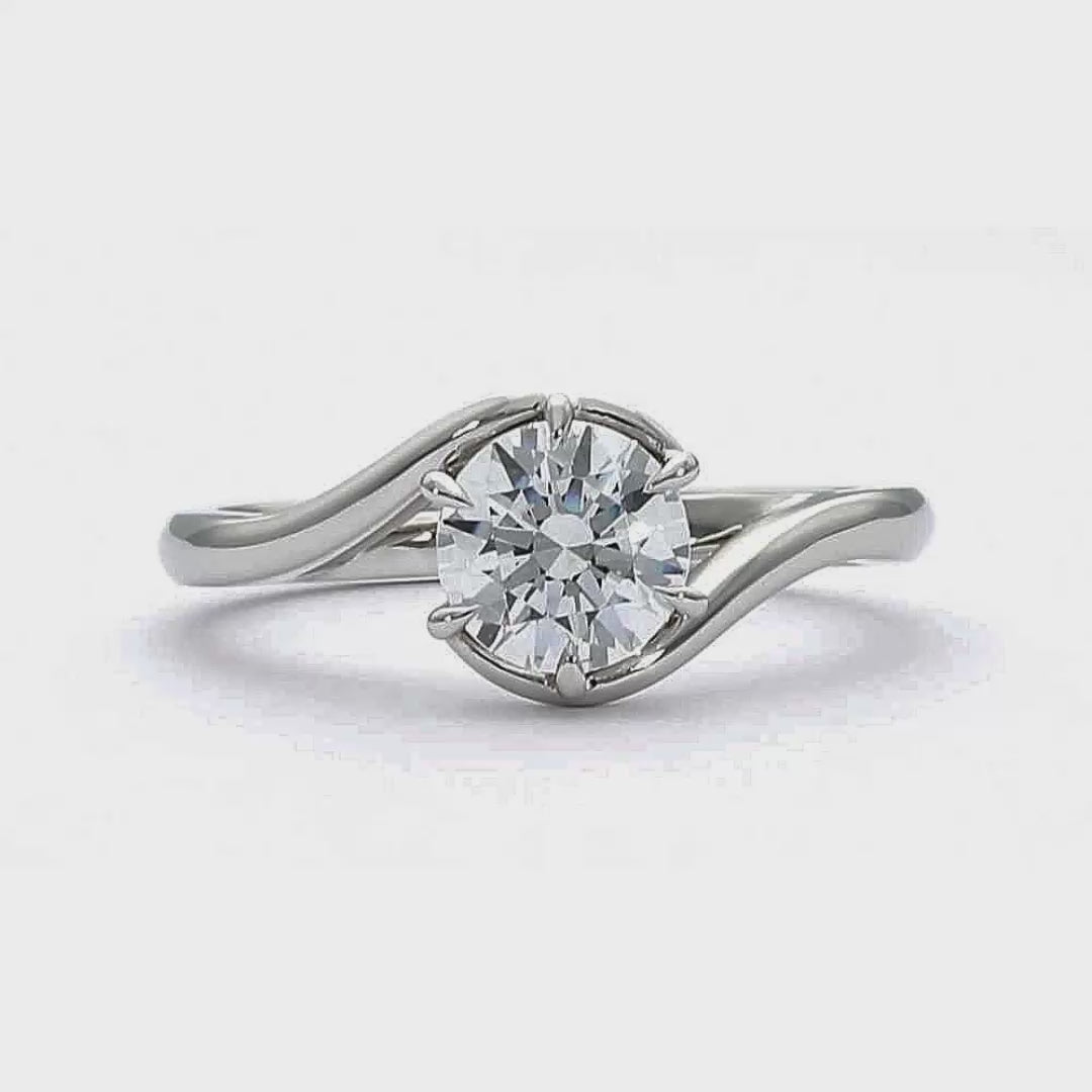 Alannah - Round Cut 18ct White Gold Engagement Ring