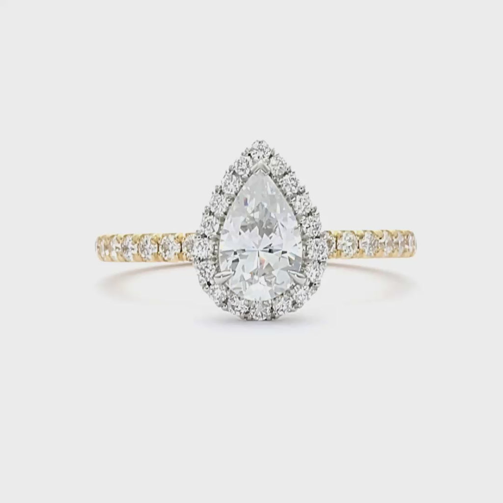 Olivia Molly - Pear Cut 18ct Rose Gold Engagement Ring