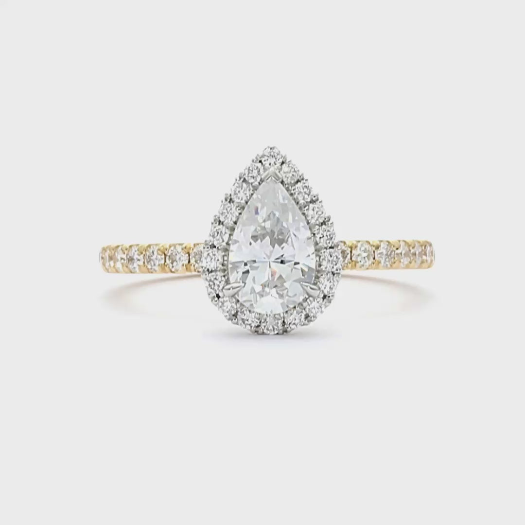 Olivia Molly - Pear Cut 18ct Rose Gold Engagement Ring