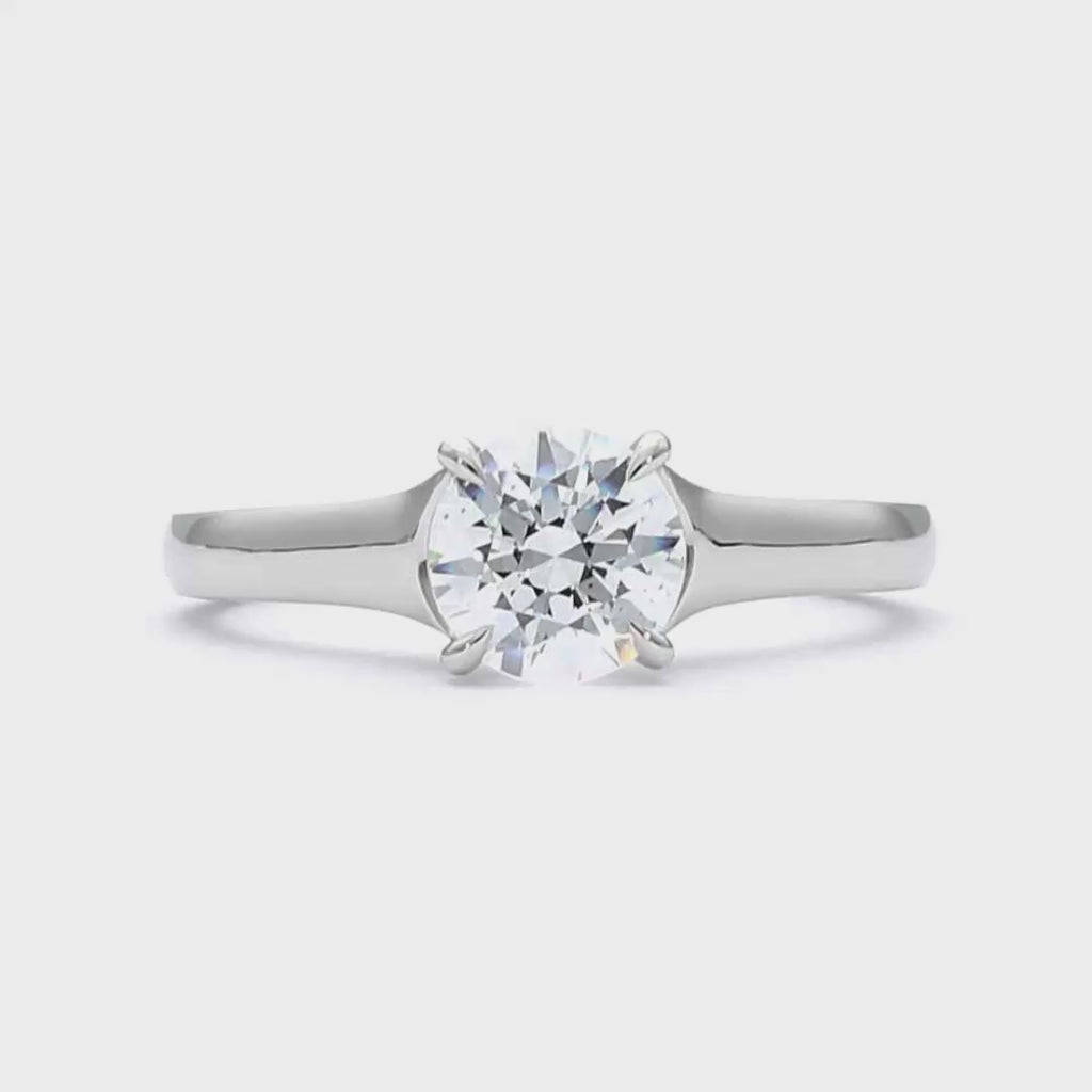 Juliette - Round Cut 18ct Yellow Gold Engagement Ring