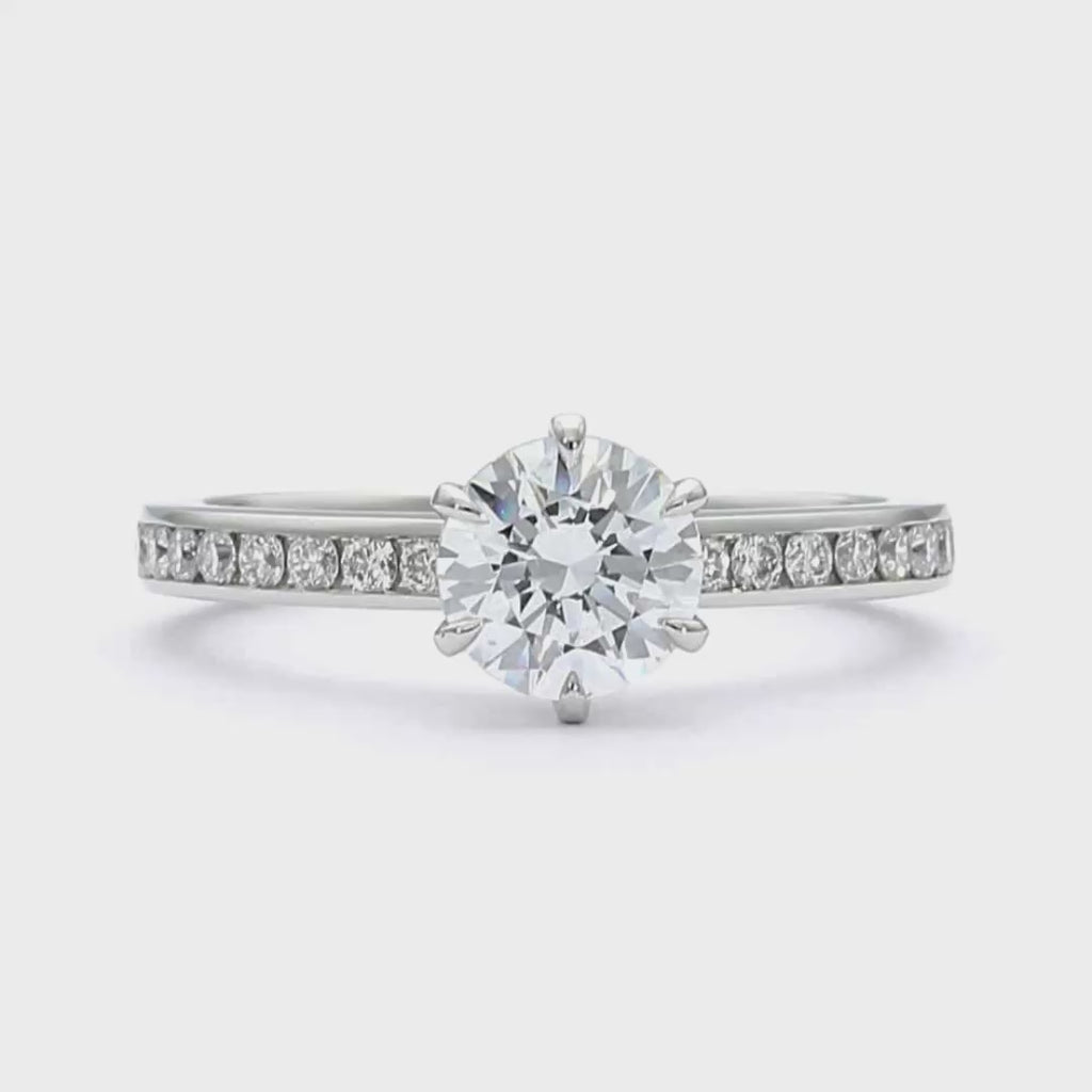 Eva - Round Cut 18ct Rose Gold Engagement Ring